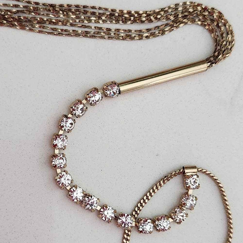 GORGEOUS Gold Tone and Stone Necklace